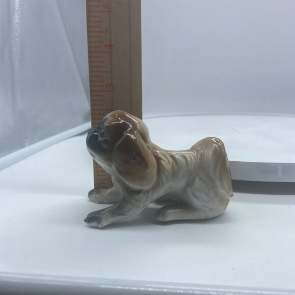 Vtg Pekingese Pug Dog Figurine Handcrafted In Japan Ceramic 2.5"x3.5" - Picture 10 of 11